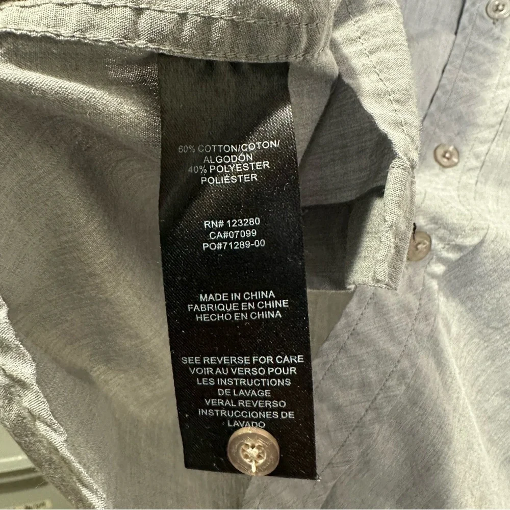 Travis Mathew Men’s XL Cotton Blend Gray Short Sleeve Button Shirt